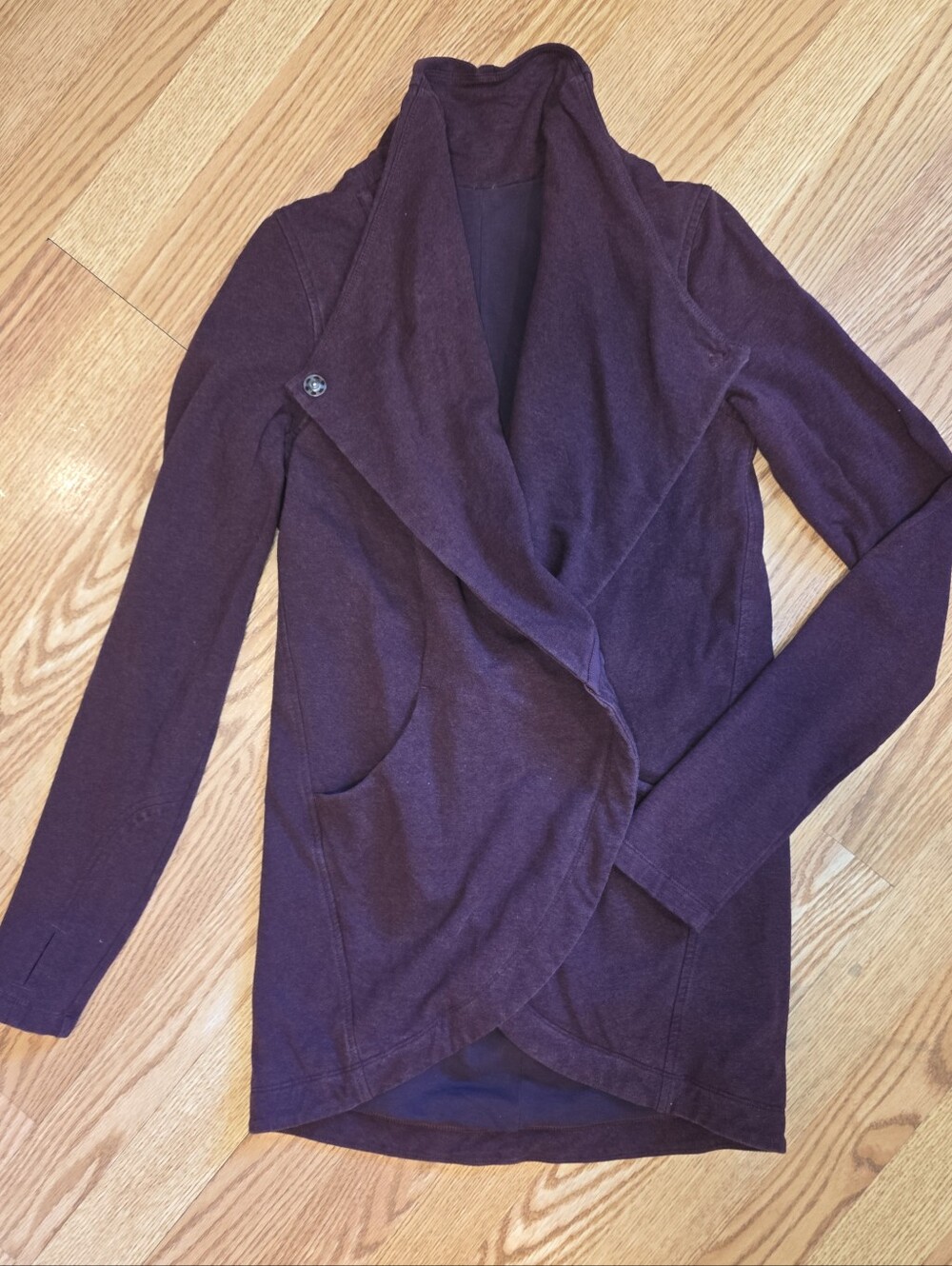 Lululemon Women's Wrap-Front Long Sleeve Cardigan - Deep Plum